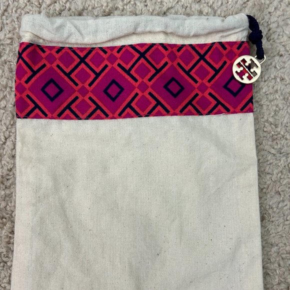 Tory Burch Linen Canvas Small Drawstring Duster Bag - Picture 1 of 4